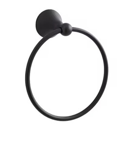 Square Metal Towel Ring Wall Mounted Rust Resistant Bathroom Storage Holder Minimalist Design Single Tier Towel Holder - Product Image 4
