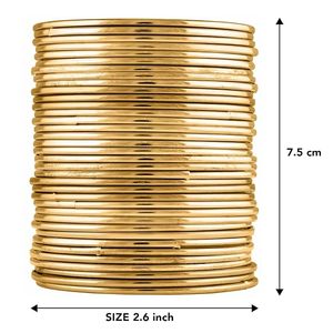 Conjunto de Brazaletes Clásicos con Diseño de Bola de Circonio y Chapado en Oro de 24K, Joyería de Boda para Mujer - Product Image 2