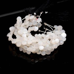 Cuentas de piedra lunar blanca natural talladas a mano, cuentas de piedras preciosas talladas a mano, cuentas de piedra lunar con perforación lateral para joyería - Product Image 4
