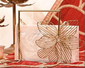 Bolso de Mano de Resina Hecho a Mano con Diseño Único, Bolso de Noche de Moda de la India - Product Image 4