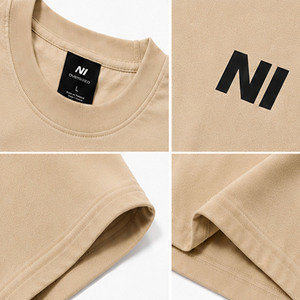 Camiseta Personalizada Extra Grande para Hombre, 100% Algodón, con Logotipo Estampado en la Parte Delantera, Cuello Redondo, Manga Corta, Transpirable, 180g, Corte Jersey, NOFYAN - Product Image 5