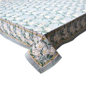 Top Quality Floral <b>Printed</b> Cotton <b>Linen</b> 8-10 Seater Tablecloth 180x270 Cm Outdoor Washable Woven Pastoral Style at Wholesale - Product Image 6