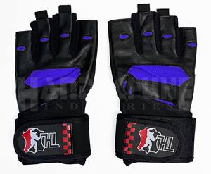 Gants de sport respirants pour hommes et femmes, pour entraînement, tractions, musculation, en PU, demi-doigts, avec support de poignet réglable - Product Image 2