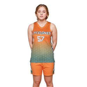 Camiseta de Baloncesto Personalizada para Mujer, Ropa de Baloncesto Antiencogimiento, Sublimación Vibrante, Movimiento Flexible, Ropa Deportiva de Baloncesto para Mujer - Product Image 1