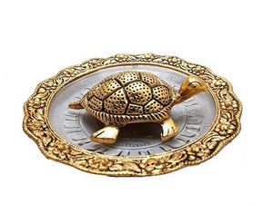 Figurine de tortue religieuse en laiton pur, faite à la main, décoration traditionnelle Feng Shui, motif animal, décoration de table, décoration de salon - Product Image 2