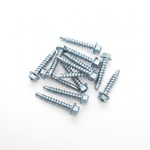 Tornillos autorroscantes con cabeza hexagonal TEK, zincados, de acero al carbono galvanizado, fabricante de Vietnam, Clase 4.8 6.8 PDC, rosca gruesa en pulgadas - Product Image 1