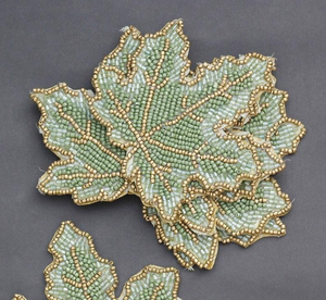 Modern Luxury Seed <b>Beaded</b> Embroidery <b>Coaster</b> for Dining Table Wedding Customizable Seed Beads for Cross-Stitching Needlework - Product Image 1