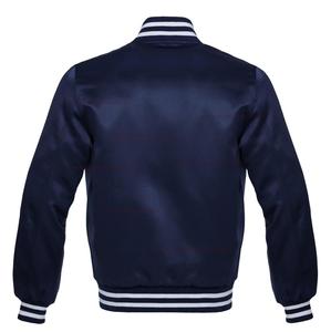 Veste en satin noir pour homme, couleur unie, col rabattu, fermeture éclair, style décontracté, extérieur en polyester, coupe classique, pour l'automne - Product Image 4