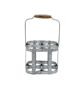 Porte-bouteille de vin rustique de qualité supérieure avec poignée en bois pour une présentation élégante - Product Image 2
