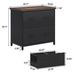 Home Office <b>Filing</b> Cabinets with Multiple <b>Storage</b> Spaces and Printer Racks - Product Image 6