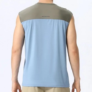 Men's <b>Red</b> Solid Color V-Neck Knitted <b>Tank</b> <b>Top</b> Breathable Polyester Casual Sleeveless <b>Top</b> - Product Image 4