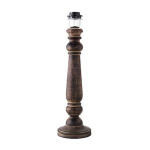 Elegant Antique Table <b>Lamp</b> Rustic Wood Base <b>Red</b> Fabric Shade Decorative Corner <b>Light</b> Living Room Housewarming Aqudus Saleem - Product Image 3