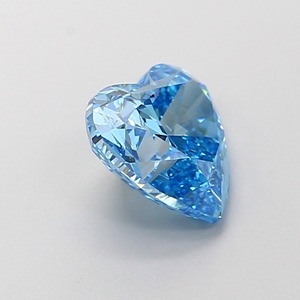 Diamant de laboratoire CVD bleu vif fantaisie, taille cœur modifiée, 1,59 carat, clarté VS1, polissage excellent, pierre précieuse de luxe premium - Product Image 4