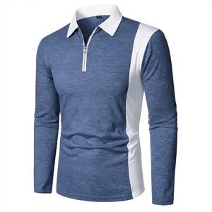 Camiseta de punto casual para hombre con bloques de color, bolsillos, manga corta, diseño estampado, longitud regular, transpirable, de Spandex/Poliéster - Product Image 5