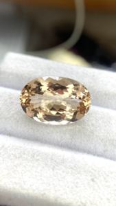 Piedra de Morganita Natural Certificada, Corte Ovalado, con Excelente Color y Brillo, Beryl Natural de 10.28 Quilates, Limpia con Lupa - Product Image 6