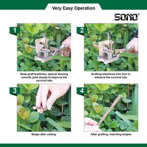 Tijeras de injerto industriales DIY OEM para ramas de árboles frutales, herramienta duradera con hoja de acero inoxidable SONO J68 - Product Image 3