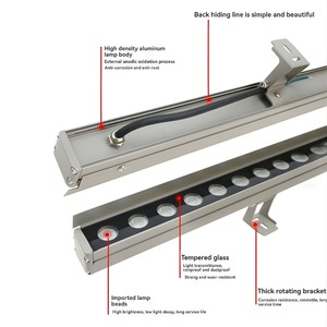 <b>LED</b> Wall Washer <b>Light</b> <b>Bar</b>-High Brightness Dimmable IP67 Waterproof Aluminum Alloy CRI90 Architectural Event Lighting - Product Image 5