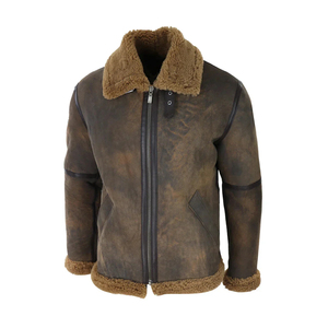 Premium Quality Men Leather Fur Jacket <b>Thick</b> <b>Winter</b> <b>Coat</b> Luxury Design OEM ODM Manufacturing Wholesale Export Apparel - Product Image 3