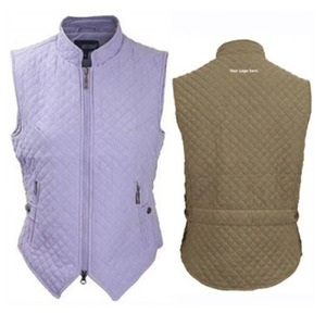 Chaleco Acolchado de Diamantes Personalizado para Mujer, con Logotipo OEM, Chaqueta sin Mangas para Equitación, Venta al Por Mayor - Product Image 1