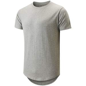 T-shirt long personnalisé pour homme, coupe décontractée, 200 GSM, coton premium, manches courtes, fabrication sous marque privée, faible MOQ - Product Image 4