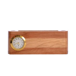 Wood Mobile/Calender/Clock Pen Holder <b>Table</b> Clock Phone Pen Holder Stand for Office Desk Organizer Top Price - Product Image 3