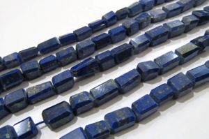 Perles de pierre naturelle Lapis Lazuli taillées au laser, polies, forme de pépite 8mm-10mm, 8 pouces - Product Image 2