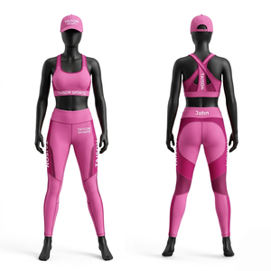 Premium 220 GSM polyester spandex boxing legging and bra set olive green panel design heat transfer logo - Product Image 4