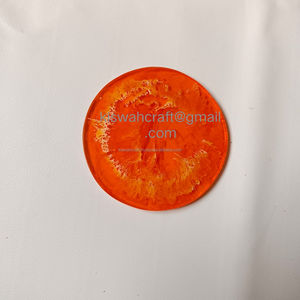 Posavasos Redondos Clásicos de Resina Hechos a Mano de 4 Pulgadas para Restaurantes, Hoteles y Servicio de Tazas de Té - Product Image 3