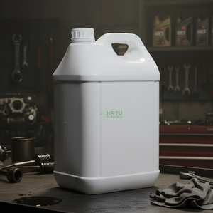 Bidon carré en plastique de 10 L (un gallon) de qualité alimentaire pour eau et huile, facile à transporter, avec poignée - Product Image 1