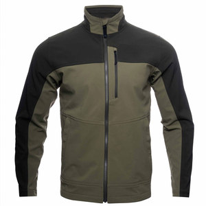 Chaqueta Softshell Verde Oliva para Hombre con Cierre de Cremallera, Cuello Alto, Resistente al Viento, Estilo Casual, para Otoño, de Poliéster y Nailon - Product Image 1