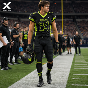 Tenues de football américain personnalisées X Sports City, équipement de bord de terrain, ensemble personnalisé, vêtements de sport performants à séchage rapide pour tous les âges - Product Image 4