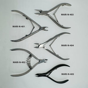 MARI INSTRUMENTS Pince à cuticules en acier inoxydable finition polie, double ressort, pour salon de beauté - Product Image 1