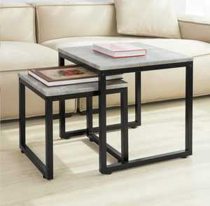 Perfect Balance Modern Nesting Coffee <b>Tables</b> Faux <b>Marble</b> Top Metal Frame Living Room Furniture Set - Product Image 4