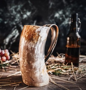 Jarra de Cuerno Vikinga Hecha a Mano, Taza para Beber de la Mejor Calidad, Jarra de Cerveza de Cuerno de Buey, Artículo de Regalo Medieval Decorativo - Product Image 5