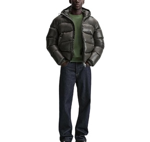 Veste d'hiver pour homme, col montant, imperméable, coupe-vent, écologique, anti-UV, couleur personnalisée sur le devant, polyester épais - Product Image 4