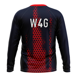 Wholesale Men's Sublimated Eco Friendly Yoga Workout Full Sleeve Crew Neck Leisure <b>Top</b> Breathable Gym Shirt OEM - Product Image 6