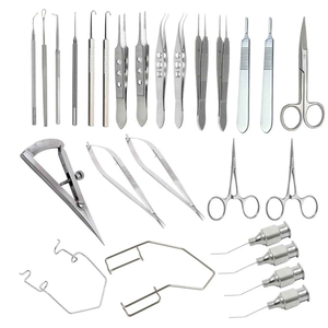 Juego de Instrumentos Manuales para Cataratas, Acero Inoxidable, Reutilizables, Herramientas Quirúrgicas de Microoftalmología para Reemplazo de Lentes - Product Image 1