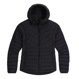 <b>Men's</b> <b>Black</b> Hooded Puffer Jacket Windproof polyester wadding Casual Winter Wear Regular Fit Polyester Material <b>men</b> bubble coat - Product Image 1