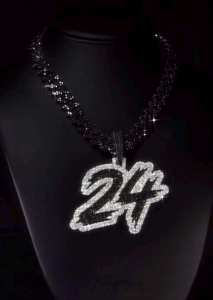 Colgante Personalizado con Número en Moissanita, Chapado en Plata de Ley 925, Joyería Hip Hop para Unisex - Product Image 1