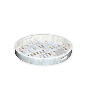 Bandeja de servir de madera con diseño de perlas, forma rectangular, utensilios de cocina para el hogar y hotel, bandejas para servir bocadillos y jugos en oferta. - Product Image 3