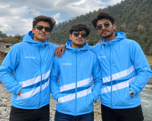 Conjunto de Chaqueta Cortavientos Azul Personalizada para Hombre, Ropa Deportiva Ligera con Capucha para Correr, Sublimación, Entrenamiento, Jogging, Chándal OEM - Product Image 4