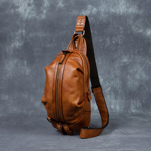 Bolso Bandolera de Cuero Personalizado de Primera Calidad para Hombre, Estilo Casual Vintage para Negocios, Deportes al Aire Libre, con Cierre, Duradero y Grande - Product Image 5