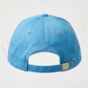 Light Blue 6-Panel Baseball Cap Adjustable Fitted Unisex Solid Color Casual <b>Hat</b> Twill Fabric Spring <b>Summer</b> Wear - Product Image 2
