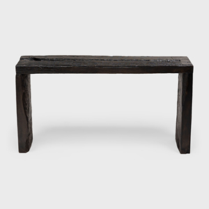 Mesa Consola de Madera Maciza Reciclada con Acabado Envejecido, Mesa de Entrada Hecha a Mano, Mueble Decorativo para Sala de Estar Estilo Rústico - Product Image 1