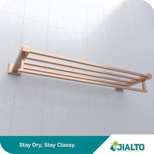 ราวแขวนผ้าเช็ดตัวสแตนเลสแบบพับได้ขนาด 24 นิ้วสำหรับห้องน้ำ ที่แขวนผ้าเช็ดตัวประหยัดพื้นที่ อุปกรณ์ห้องน้ำที่ทนทานและมีสไตล์ - Product Image 5