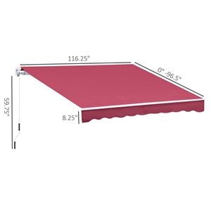 Tenda da Sole Pieghevole 10x8 Piedi per Terrazze e Protezione UV - Product Image 3