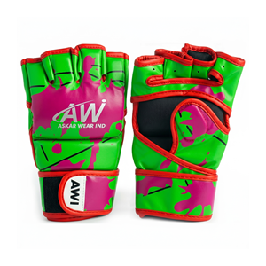 ถุงมือ MMA ยี่ห้อ Askar Wear สีเขียวชมพู แบบครึ่งนิ้ว ปิดด้วยเวลโคร สำหรับฝึกศิลปะการต่อสู้ ใช้ได้ทั้งชายและหญิง - Product Image 4