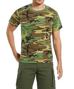 Camiseta Táctica para Hombre con Cuello Redondo y Estampado de Camuflaje Personalizado, MOQ Bajo, para Entrenamiento Deportivo y Caza, Transpirable - Product Image 2