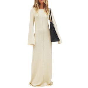 เดรสยาวผู้หญิงแบบไม่มีแขน พรีเมียม สีพื้น ทรงปกติ สวมใส่สบาย ผ้าทอ 100% คอตตอนผสมสแปนเด็กซ์ กันยับ ระบายอากาศได้ดี รับผลิตแบบ OEM ODM - Product Image 5