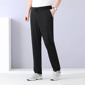 Men's Pants & <b>Trousers</b> <b>Light</b> Gray Straight Fit <b>Trousers</b> High Waist Button Fly Anti-Wrinkle Smart Casual Woven Polyester Pants - Product Image 3